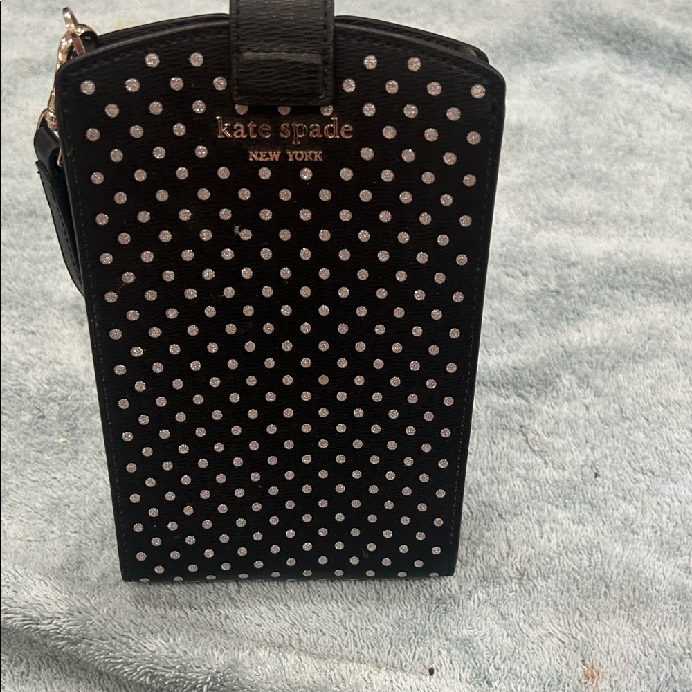 Kate Spade Black and White Dot Phone Case with Strap - Picture 3 of 7